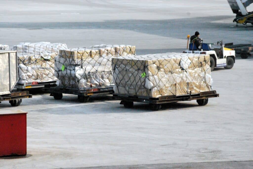 Freight being prepared for shipping