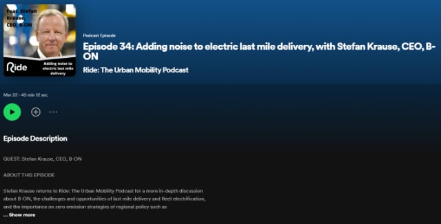 Adding Noise to Electric Last-Mile Delivery (Ride: The Urban Mobility Podcast)