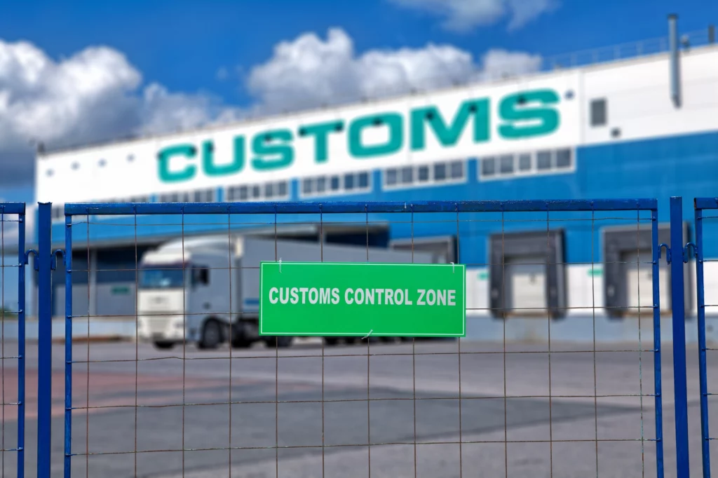 Customs border processing station